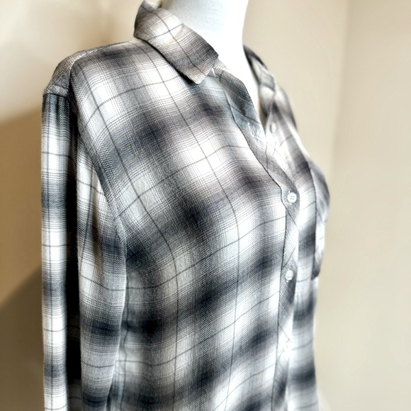 RAILS Dylan Plaid Button-up Shirt / Smoke Ivory Shadow / XS - Picture 5 of 8